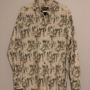 Woolrich Flannel Shirt with Wolves